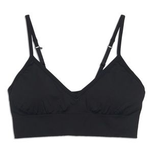 Lululemon Yoga Ebb to Street Bra Black Sports Bra Size 10